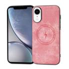 For iPhone XR Side PU Hybrid TPU Magsafe Phone Case(Pink) - 1