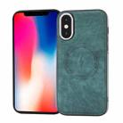 For iPhone XS /X Side PU Hybrid TPU Magsafe Phone Case(Green) - 1