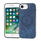 For iPhone SE 2022 / 2020 / 8 / 7 Side PU Hybrid TPU Magsafe Phone Case(Blue) - 1