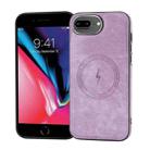 For iPhone 8 Plus / 7 Plus Side PU Hybrid TPU Magsafe Phone Case(Light Purple) - 1