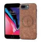 For iPhone 8 Plus / 7 Plus Side PU Hybrid TPU Magsafe Phone Case(Brown) - 1