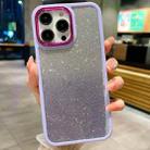 For iPhone 15 Pro Gradient Glitter Electroplating Acrylic Phone Case(Light Purple) - 1