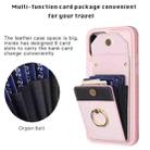 For iPhone 12 / 12 Pro BF29 Organ Card Bag Ring Holder Phone Case(Pink) - 4