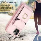 For iPhone 12 / 12 Pro BF29 Organ Card Bag Ring Holder Phone Case(Pink) - 6