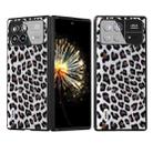 For Xiaomi Mix Fold 3 ABEEL Black Edge Leopard Phone Case(Silver Leopard) - 1