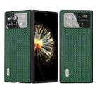 For Xiaomi Mix Fold 3 ABEEL Genuine Leather Luxury Black Edge Phone Case(Green) - 1