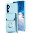 For Samsung Galaxy A14 4G/5G BF29 Organ Card Bag Ring Holder Phone Case(Blue) - 1