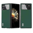 For Xiaomi Mix Fold 3 ABEEL Genuine Leather Silky Soft Black Edge Phone Case(Green) - 1