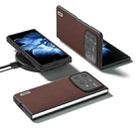 For Xiaomi Mix Fold 4 ABEEL Genuine Leather Silky Soft Black Edge Phone Case(Coffee) - 2