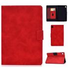 For Huawei MatePad T8 Cowhide Texture Horizontal Flip Leather Case with Holder & Card Slots & Sleep / Wake-up Function(Red) - 1