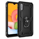 For Galaxy A01 US Version Shockproof TPU + PC Protective Case with 360 Degree Rotating Holder(Black) - 1