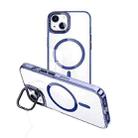 For iPhone 13 MagSafe Magnetic Invisible Holder Transparent Phone Case(Blue) - 1