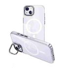 For iPhone 13 MagSafe Magnetic Invisible Holder Transparent Phone Case(Silver) - 1