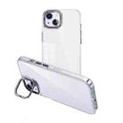 For iPhone 15 Plus Invisible Camera Holder Transparent Phone Case(Silver) - 1