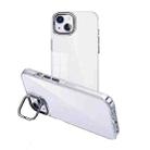 For iPhone 15 Invisible Camera Holder Transparent Phone Case(Silver) - 1