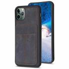 For iPhone 11 Pro Max BF28 Frosted Card Bag Phone Case with Holder(Black) - 1