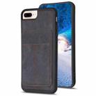 For iPhone 8 Plus / 7 Plus BF28 Frosted Card Bag Phone Case with Holder(Black) - 1