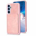 For Samsung Galaxy A14 4G/5G BF28 Frosted Card Bag Phone Case with Holder(Pink) - 1