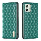 For Motorola Moto G54 5G EU Edition Diamond Lattice Magnetic Leather Flip Phone Case(Green) - 1