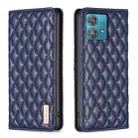 For Motorola Edge 40 Neo Diamond Lattice Magnetic Leather Flip Phone Case(Blue) - 1