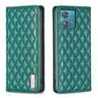 For Motorola Edge 40 Neo Diamond Lattice Magnetic Leather Flip Phone Case(Green) - 1