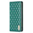 For Motorola Moto G35 Diamond Lattice Magnetic Leather Flip Phone Case(Green) - 3