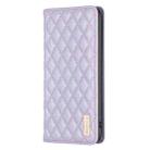 For Motorola Moto G35 Diamond Lattice Magnetic Leather Flip Phone Case(Purple) - 3