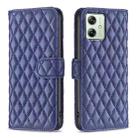 For Motorola Moto G54 5G EU Edition Diamond Lattice Wallet Flip Leather Phone Case(Blue) - 1