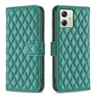 For Motorola Moto G54 5G EU Edition Diamond Lattice Wallet Flip Leather Phone Case(Green) - 1