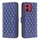 For Motorola Moto G84 Diamond Lattice Wallet Flip Leather Phone Case(Blue) - 1