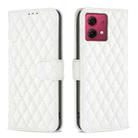 For Motorola Moto G84 Diamond Lattice Wallet Flip Leather Phone Case(White) - 1