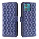 For Motorola Edge 40 Neo Diamond Lattice Wallet Flip Leather Phone Case(Blue) - 1