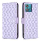 For Motorola Edge 40 Neo Diamond Lattice Wallet Flip Leather Phone Case(Purple) - 1