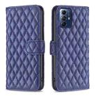 For Motorola Moto G Play 2024 Diamond Lattice Wallet Flip Leather Phone Case(Blue) - 1