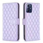 For Motorola Moto G Play 2024 Diamond Lattice Wallet Flip Leather Phone Case(Purple) - 1