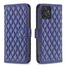 For Motorola Moto G Power 5G 2024 Diamond Lattice Wallet Flip Leather Phone Case(Blue) - 1