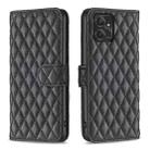 For Motorola Moto G Power 5G 2024 Diamond Lattice Wallet Flip Leather Phone Case(Black) - 1