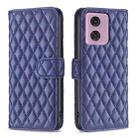 For Motorola Moto G34 5G Diamond Lattice Wallet Flip Leather Phone Case(Blue) - 1