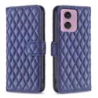 For Motorola Moto G24 / E14 / G04 Diamond Lattice Wallet Flip Leather Phone Case(Blue) - 1