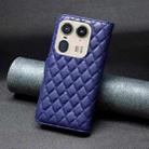 For Motorola Edge 50 Ultra Diamond Lattice Wallet Flip Leather Phone Case(Blue) - 3