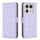 For Motorola Edge 50 Ultra Diamond Lattice Wallet Flip Leather Phone Case(Purple) - 1