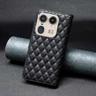 For Motorola Edge 50 Ultra Diamond Lattice Wallet Flip Leather Phone Case(Black) - 3