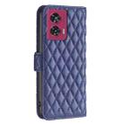 For Motorola Edge 50 Fusion Diamond Lattice Wallet Flip Leather Phone Case(Blue) - 3