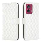 For Motorola Edge 50 Fusion Diamond Lattice Wallet Flip Leather Phone Case(White) - 1