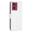 For Motorola Edge 50 Fusion Diamond Lattice Wallet Flip Leather Phone Case(White) - 3