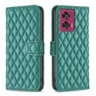 For Motorola Edge 50 Fusion Diamond Lattice Wallet Flip Leather Phone Case(Green) - 1