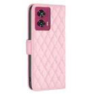 For Motorola Edge 50 Fusion Diamond Lattice Wallet Flip Leather Phone Case(Pink) - 3