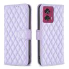 For Motorola Edge 50 Fusion Diamond Lattice Wallet Flip Leather Phone Case(Purple) - 1