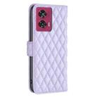 For Motorola Edge 50 Fusion Diamond Lattice Wallet Flip Leather Phone Case(Purple) - 3