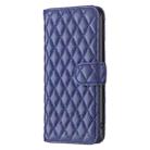 For Motorola Moto G35 Diamond Lattice Wallet Flip Leather Phone Case(Blue) - 3